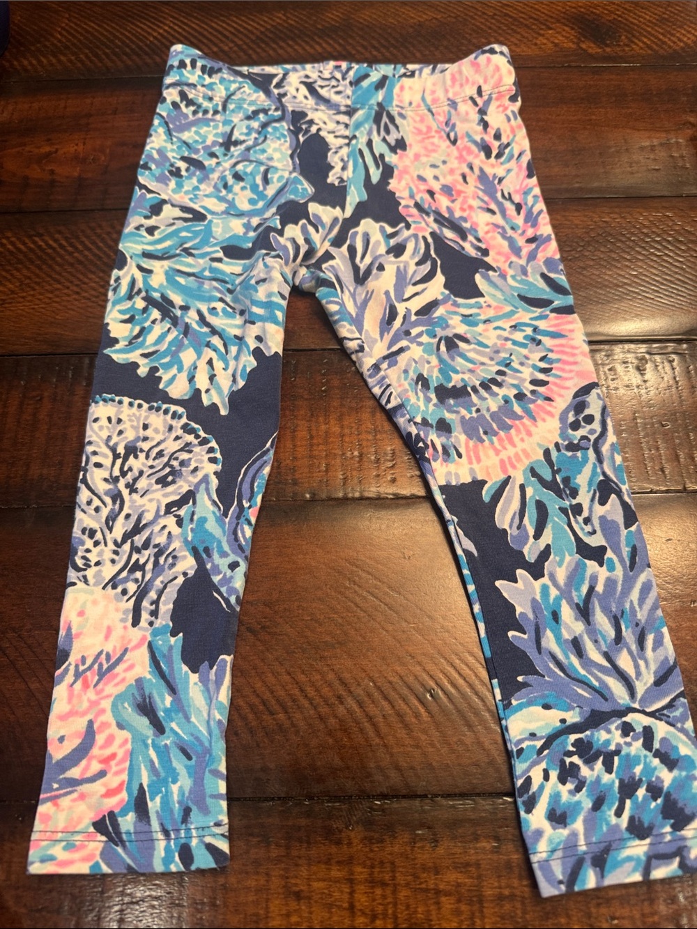 Lilly Pulitzer Kids UPF 50+ Luxletic Mini Leggings Size Toddler XS Blue